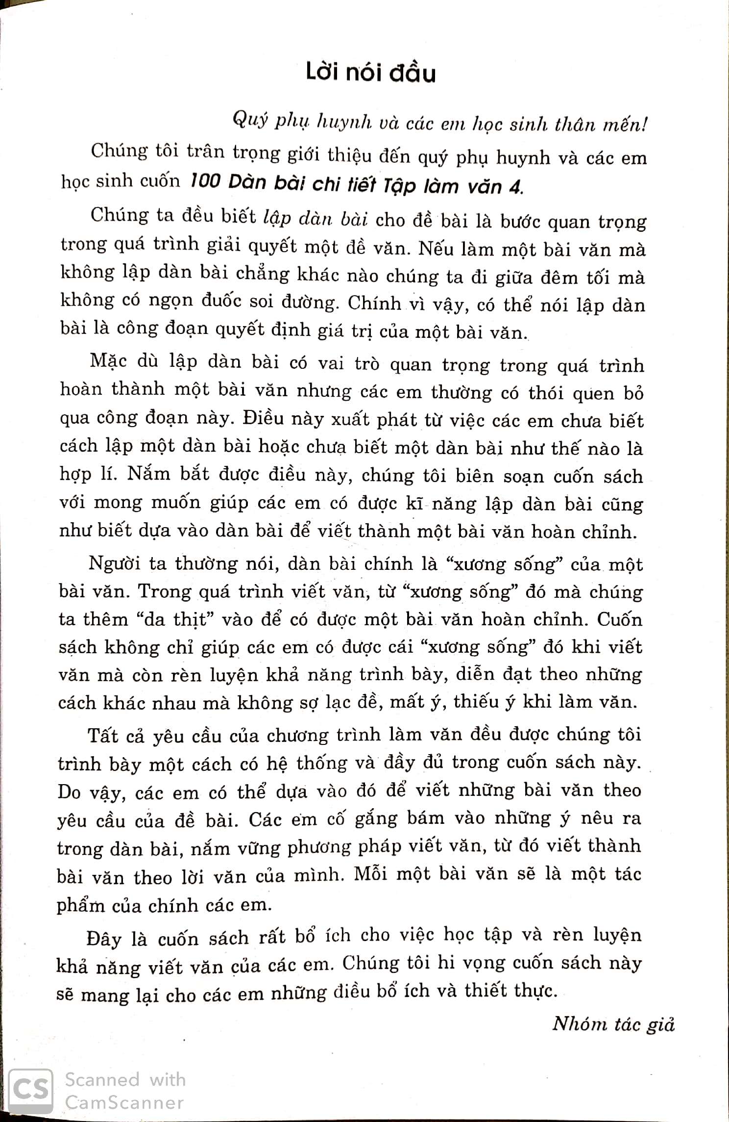 100 dàn bài chi tiết Tập làm văn 4