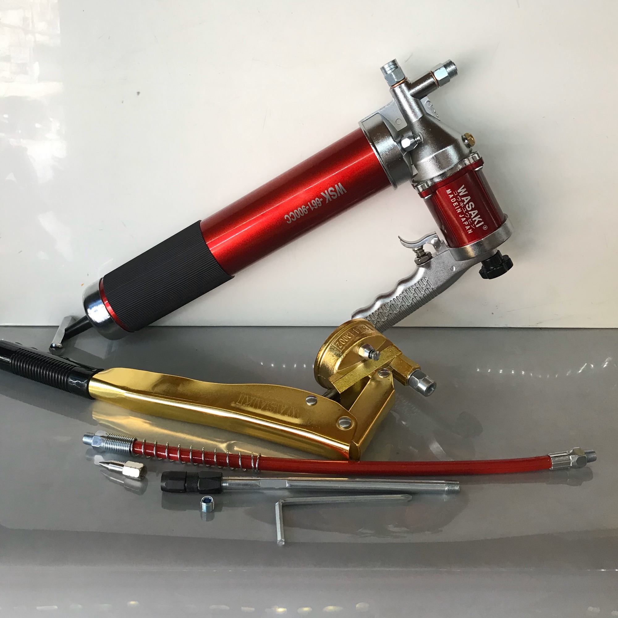BƠM MỠ BÒ DÙNG HƠI HOẶC TAY CAO CẤP 900cc