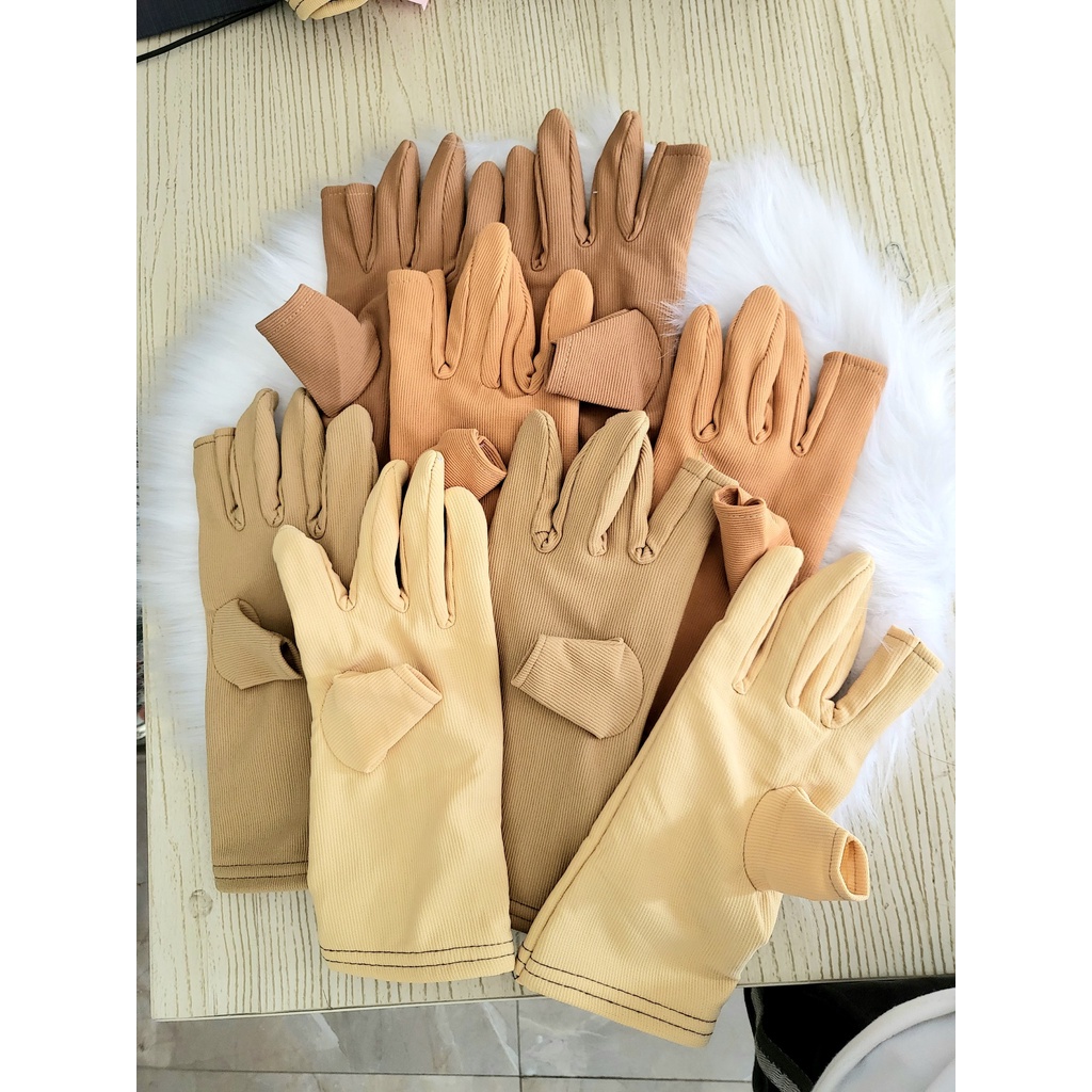 Combo 3 đôi Găng tay nữ chống nắng - Găng tay vải thun gân chất lượng cao - Shop Kim Yến 5