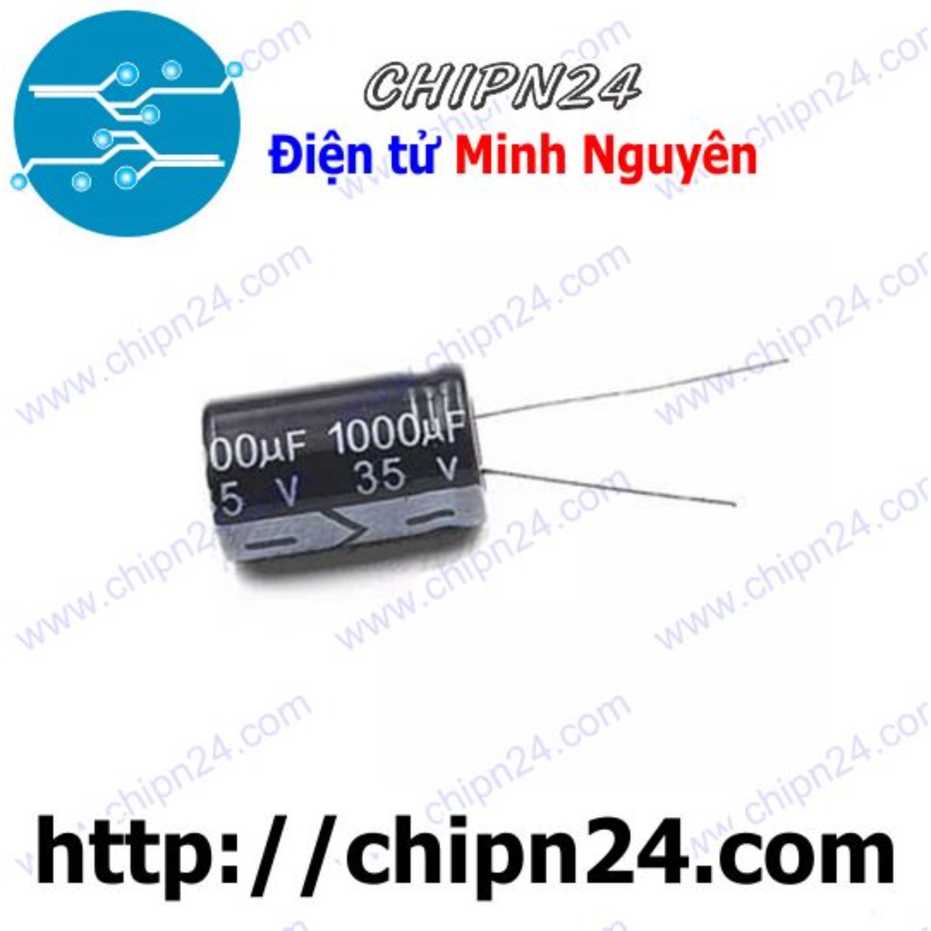 [5 con] (G36.3) Tụ hóa 1,000uF 35V (13x21mm) (1000uF 35V