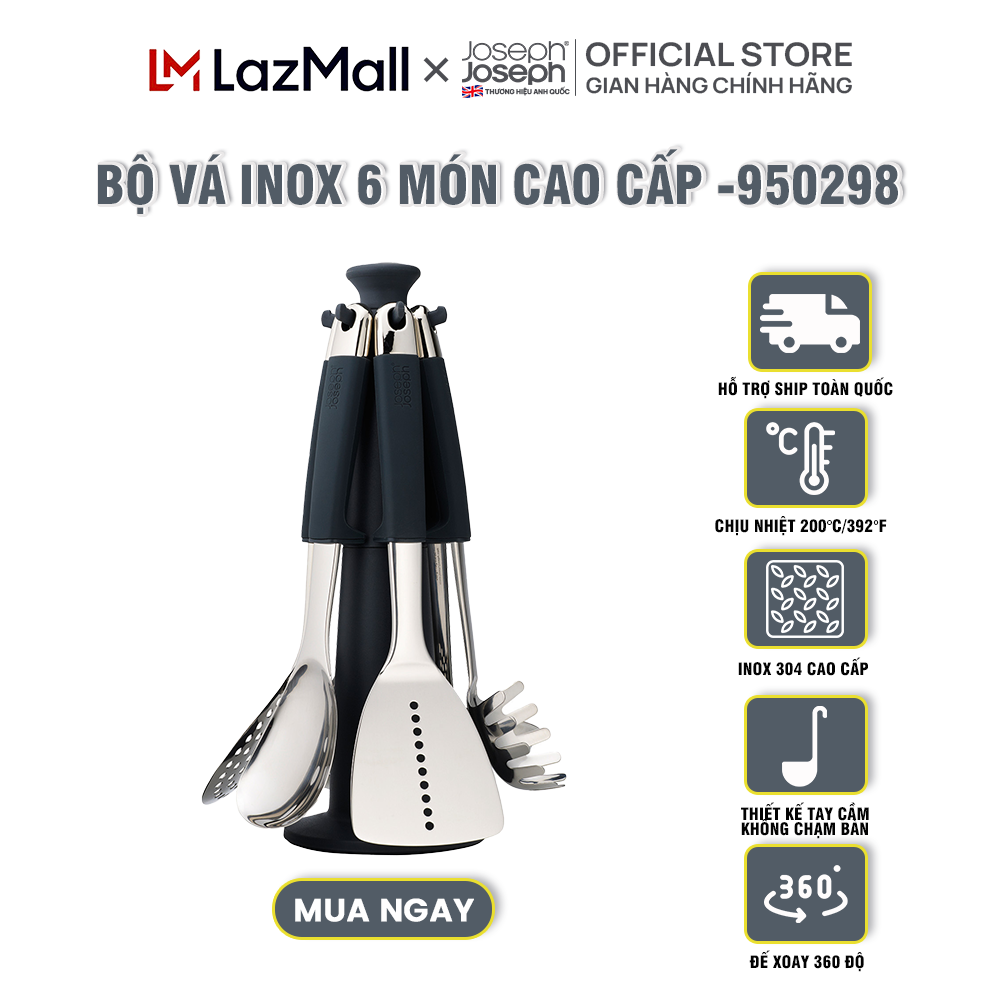 Bộ vá inox 6 món cao cấp joseph joseph - 950298