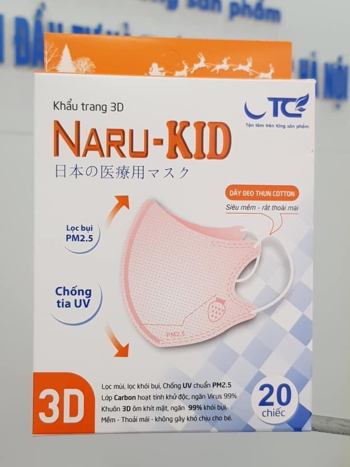 KHẨU TRANG 3D NARU-KID 10 CHIẾC