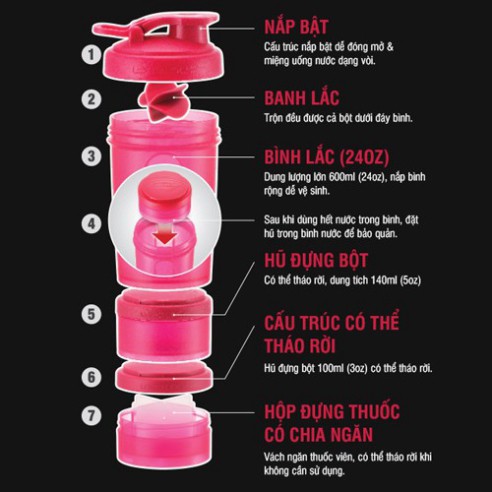Bình Lắc SHAKE IT Lock&Lock 600m HAP945 Hàn Quốc