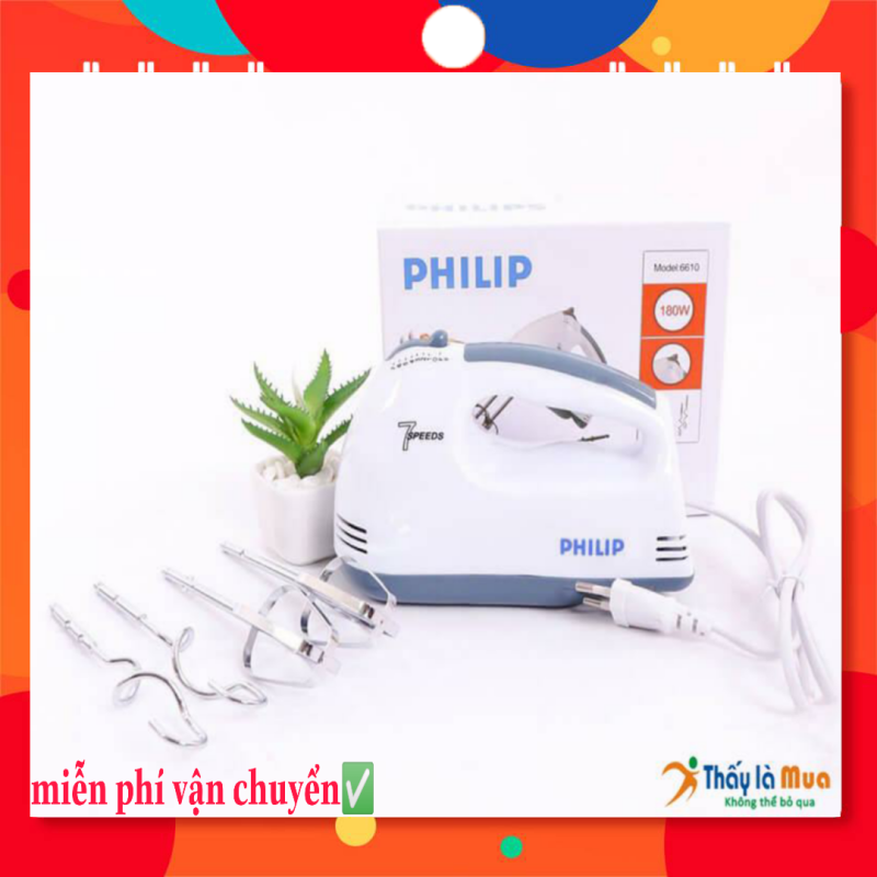 Giá bán MÁY ĐÁNH TRỨNG CẦM TAY- PHILIPS 6610 MÀU TRĂNG BẢO HÀNH 6 THÁNG TẠI QUỲNH NHƯ STORE
