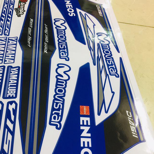 Tem Exciter Movistar Rời Xe Xanh In Cực Nét (Bộ)