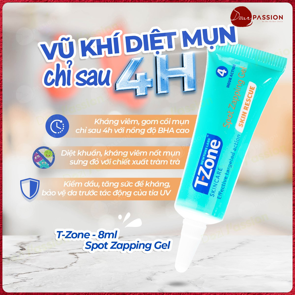 Gel Chấm Mụn Cấp Tốc T-Zone 8ml Skincare Spot Zapping Gel