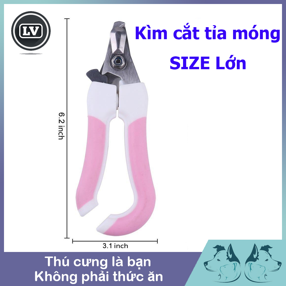 Kìm cắt móng size lớn  kèm dũa cho thú cưng chó mèo Phụ kiện Long Vũ