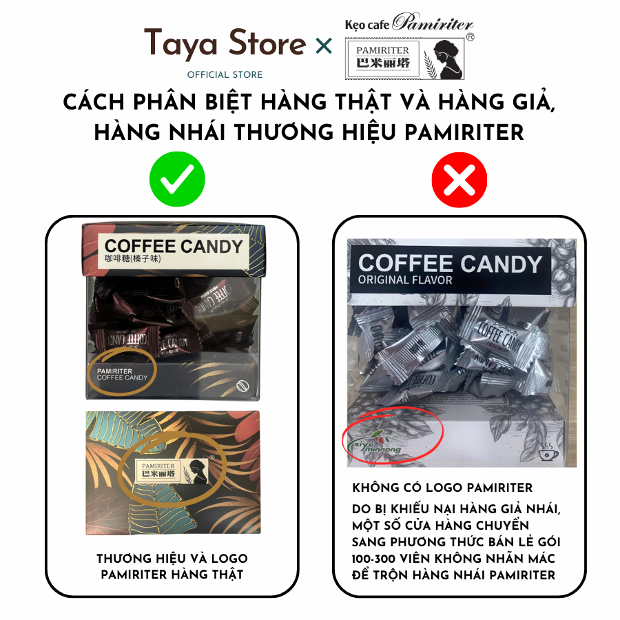 Kẹo Cà Phê Coffee Candy Pamiriter Đài Loan (Hộp 70g)