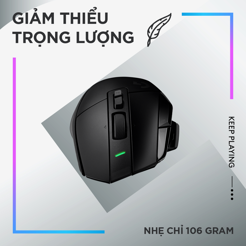 Chuột game không dây Logitech G502 X PLUS LIGHTSPEED – Switch LIGHTFORCE Hybrid, RGB Lightsync, Cảm biến Hero 25K