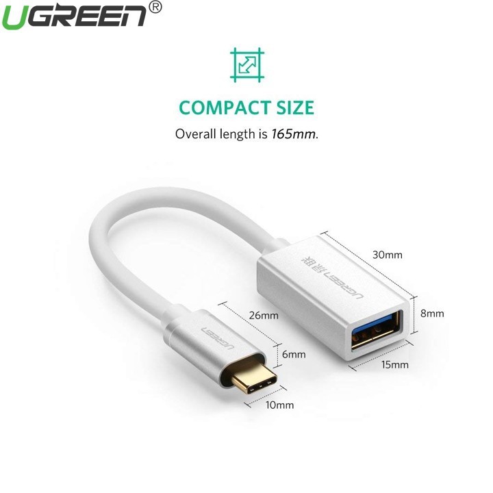 Dây cáp USB Type-C sang USB 3.0 có hỗ trợ OTG UGREEN US154 30645