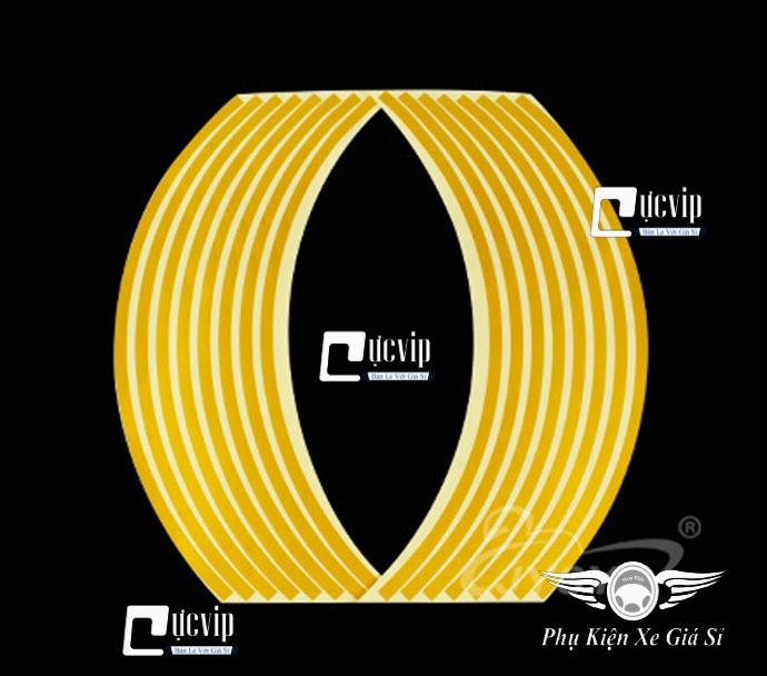 [HCM]Bộ Tem Dán Vành (Niềng) Xe Phản Quang Cao Cấp (2 Bánh)MS3151