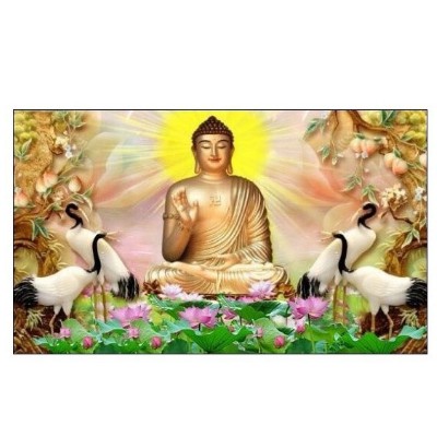Tranh Đính Đá PHẬT (ĐÁ ABC CAO CẤP). Kích Thước: 1m1 x 75cm