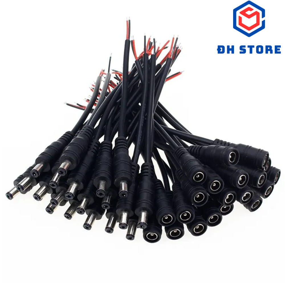 Jack cáp cắm nguồn điện 5.5x2.1mm 12V-24V DC