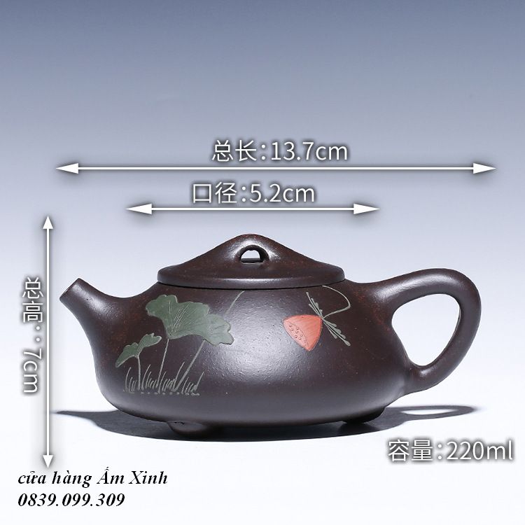 Ấm Tử Sa Nghi Hưng Thạch Biều 220 ml