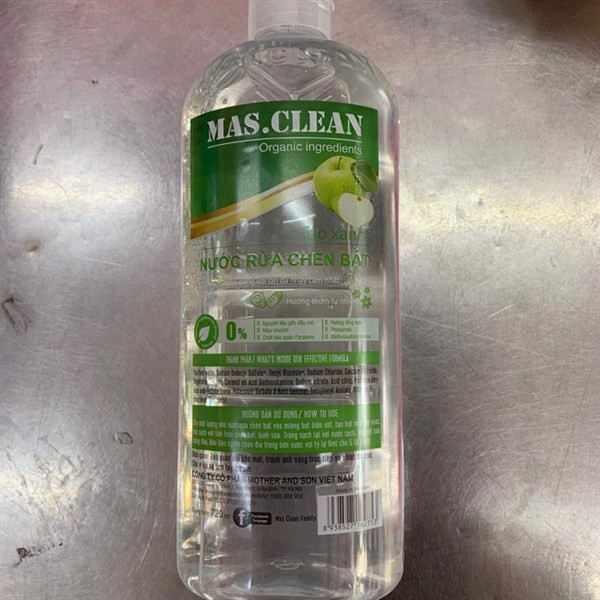 Nước rửa bát hữu cơ Mas Clean 720ml