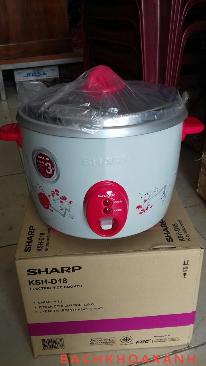 Nồi cơm điện Sharp 1.8 lít KSH-D18 ,Nhập Thailand.