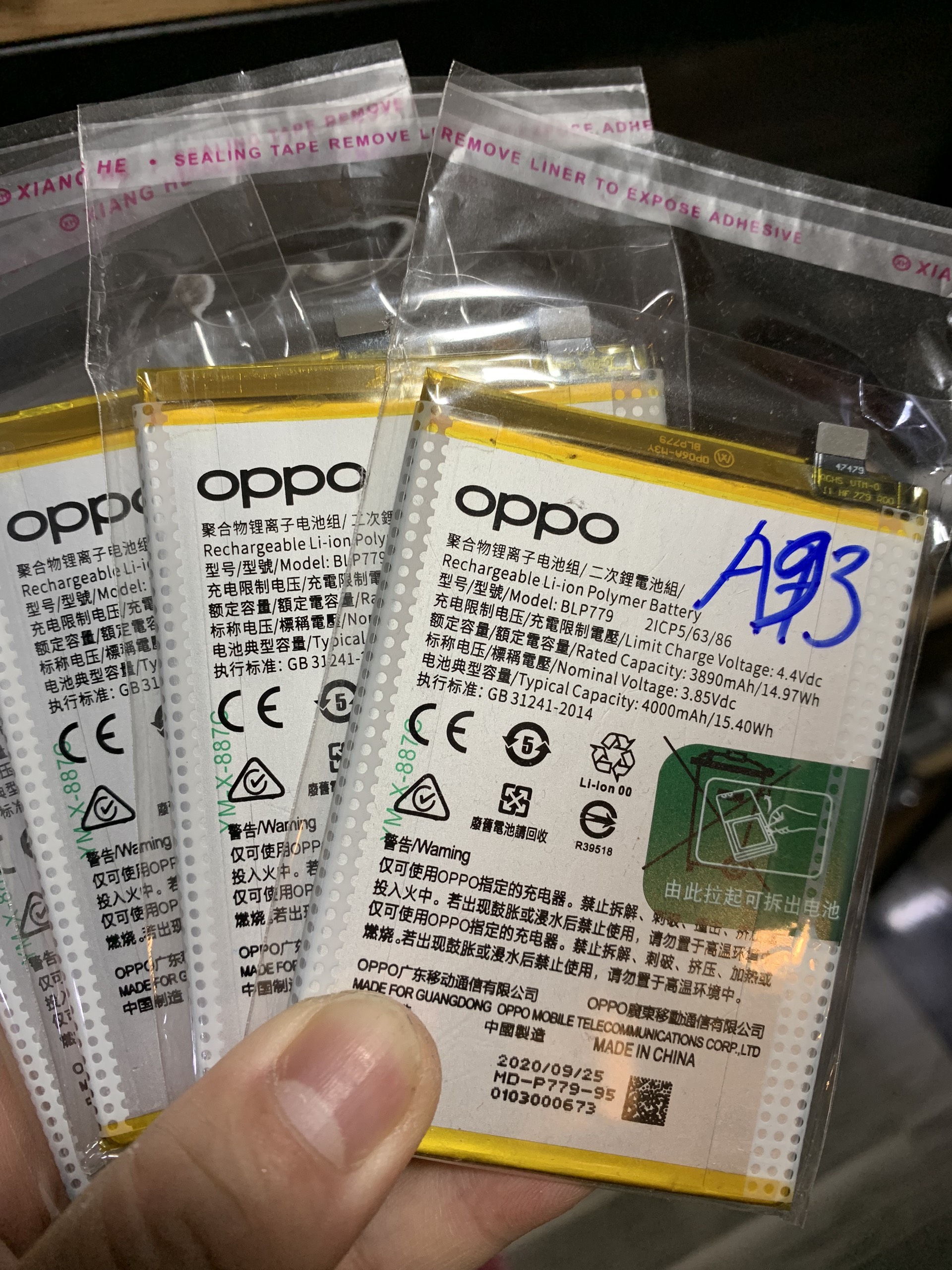Pin zin oppo A93 / BLP779 / 4000mAh
