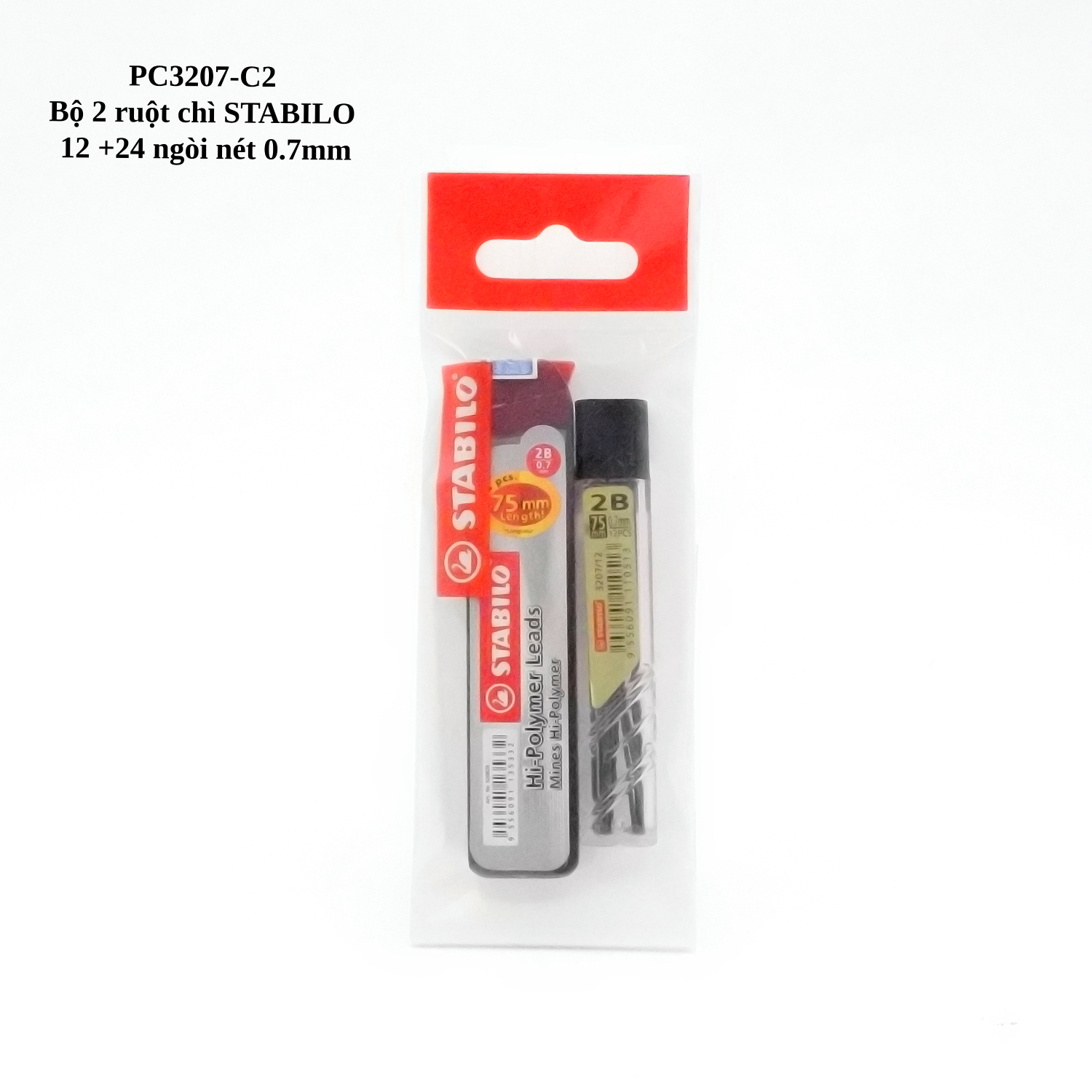 Hộp 12 tuýp ruột chì stabilo pc3205r12-2b