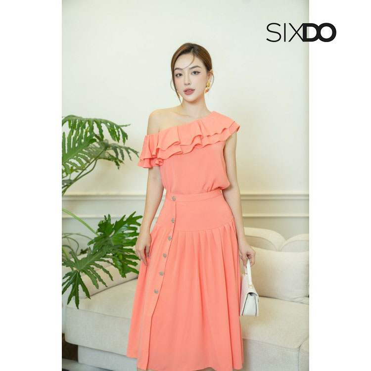 Áo trễ vai bèo SIXDO (Silk Top)