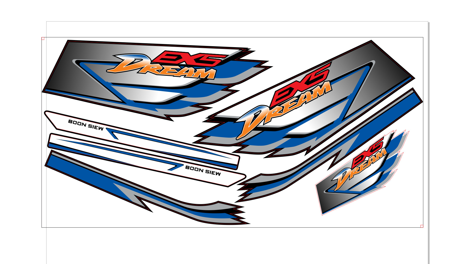 Tem xe DREAM EX5 XANH ĐEN