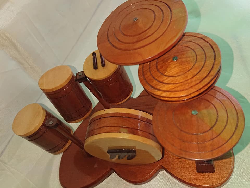 Mô hình Bộ trống gỗ trang trí