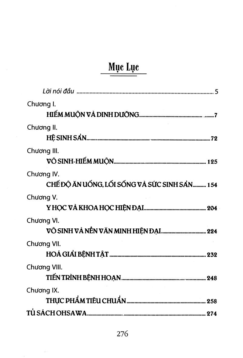 Ohsawa Đặc Trị Hiếm Muộn