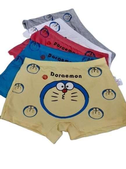 [HCM]quần chip đùi bé trai - in hình đoremon - Com bo 10  cái từ 5- 40kg-quần chip cotton bé trai