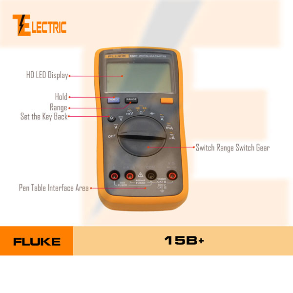 [HCM]FLUKE 15B+ Đồng Hồ Đo Điện Đo Tụ ĐIện Fluke 15B+