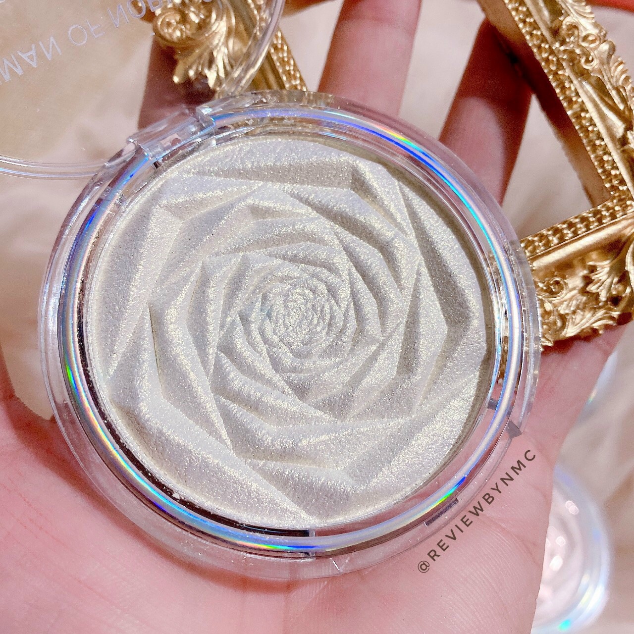 phấn bắt sáng iman hoa hồng flower glow highlighter 3D