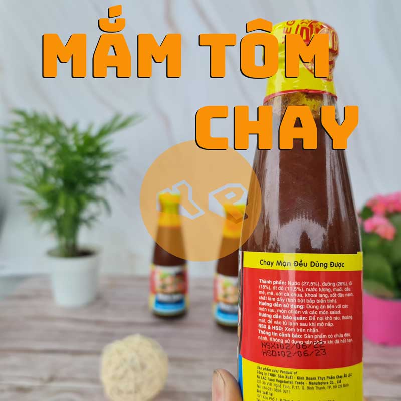[YENPHUONG.STORE] Mắm tôm chay Âu Lạc chai 190ml - ăn chay