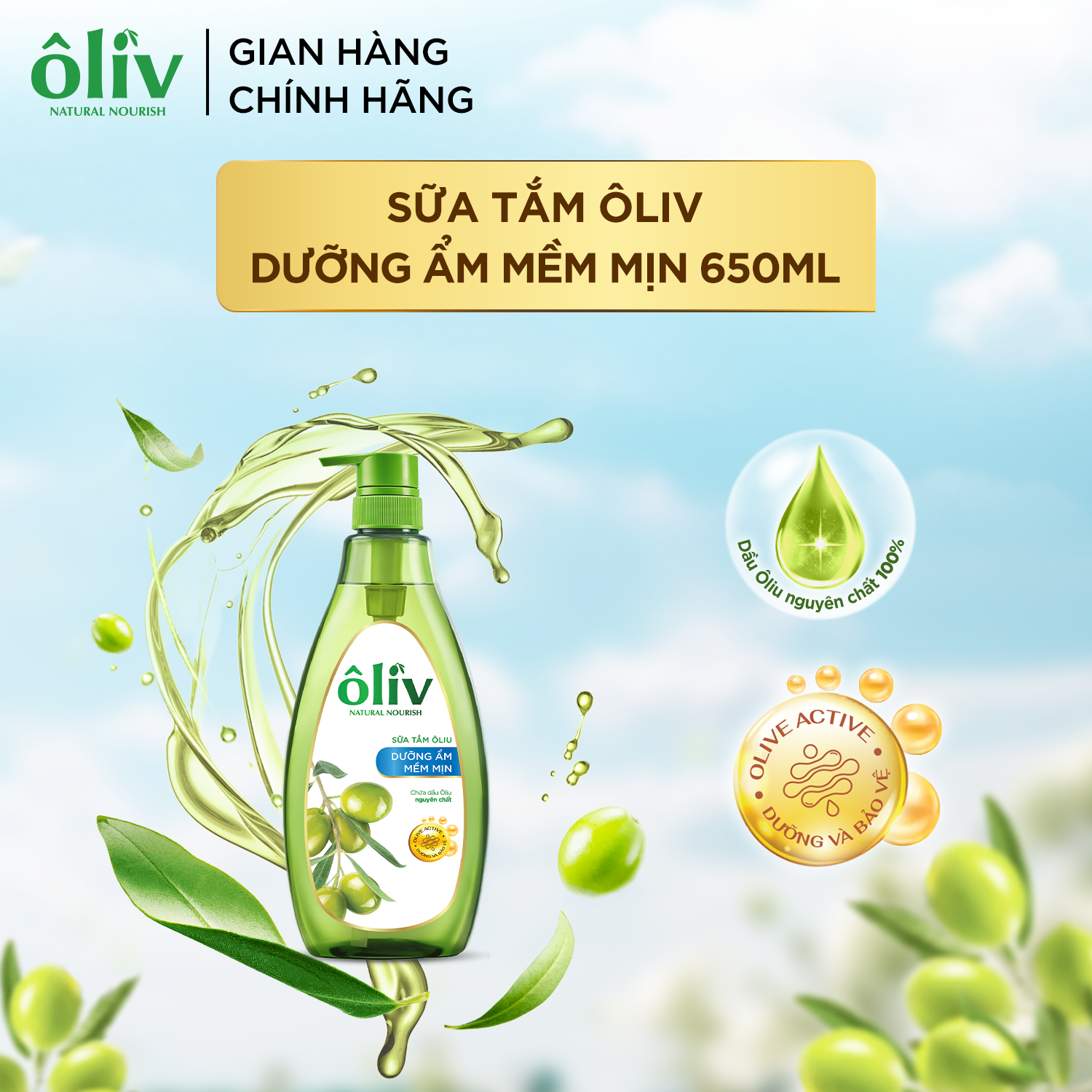 Sữa Tắm Ôliv Dưỡng Ẩm 650ML