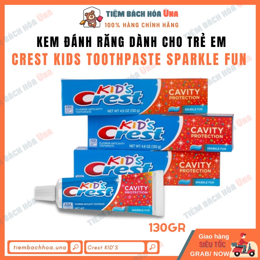 Kem đánh răng dành cho trẻ em Crest Kid's Toothpaste Sparkle Fun 130gr - Tiệm bách hóa Ú na