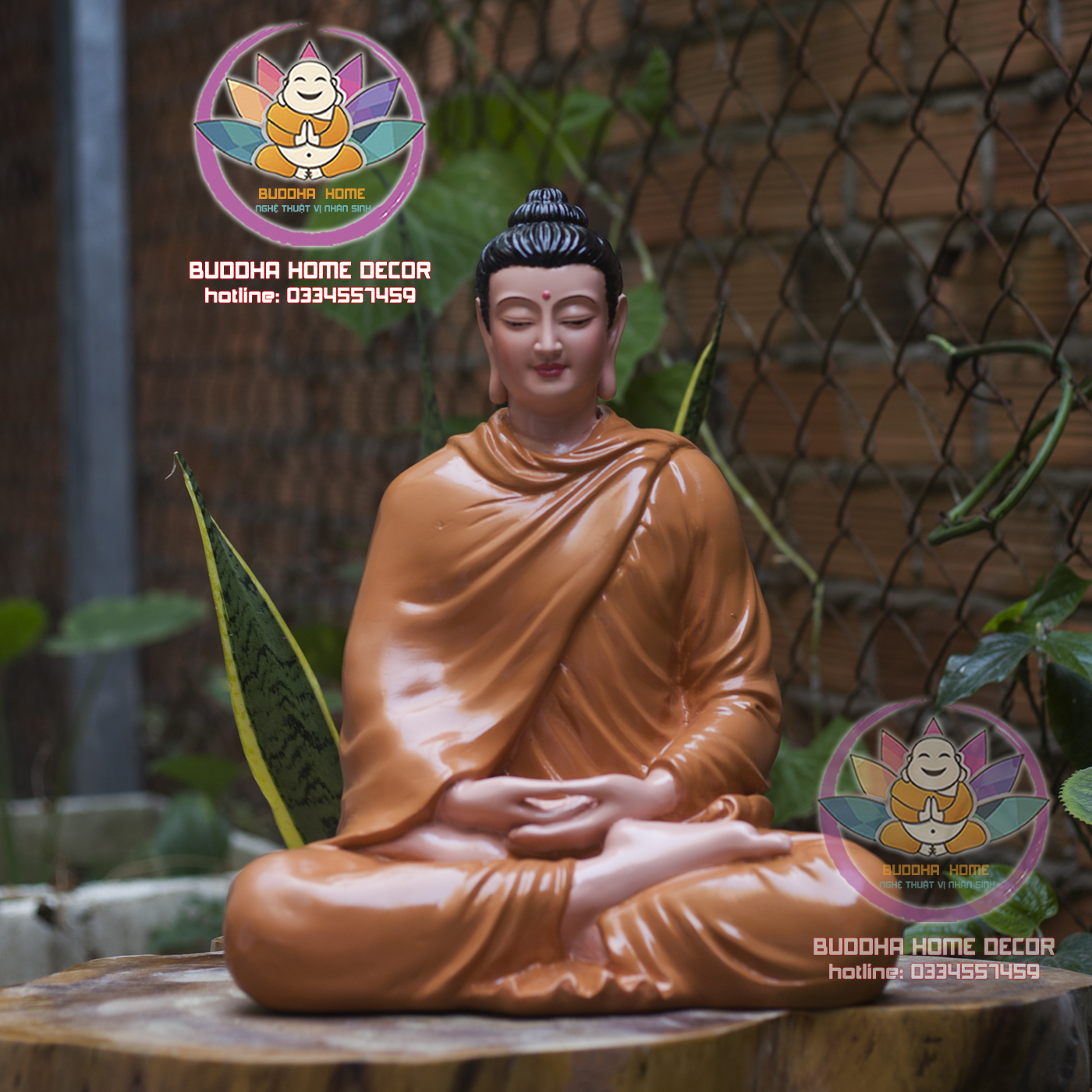 Tôn Tượng Thích Ca Thế Thiền thủ ấn Cao 35 cm