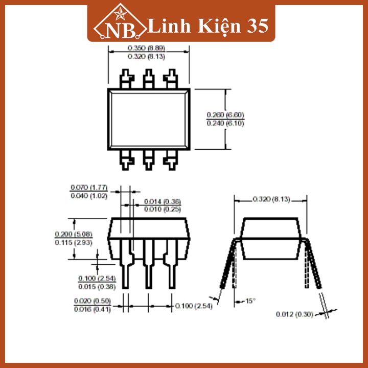 IC cách ly quang MOC3063 chân cắm DIP-6