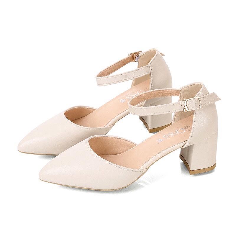 Giày Cao Gót 5p Đế Vuông Bít Gót  MÃ A8