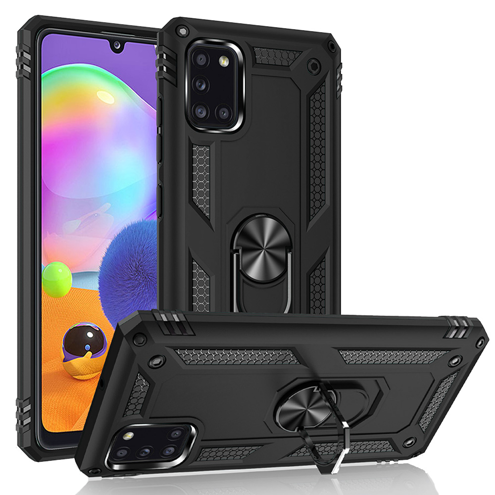 Ốp lưng Samsung A31 chống sốc 2 lớp kèm nhẫn iring làm giá đỡ bảo vệ máy toàn diện chuẩn châu âu