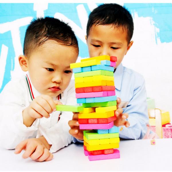 [HCM]Bộ đồ chơi rút gỗ màu 48 thanh
