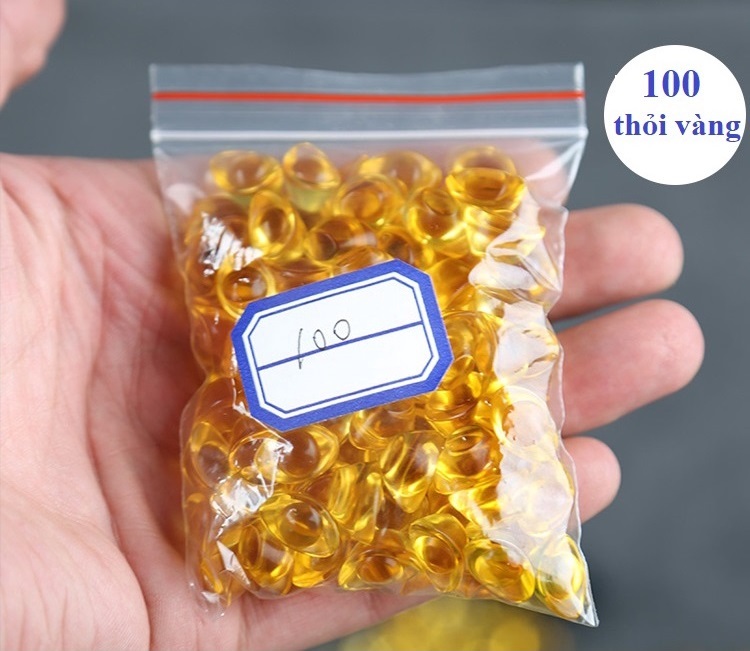 Combo 100 thỏi vàng thần tài, chiêu tài lộc may mắn ( vật phẩm phong thuỷ )