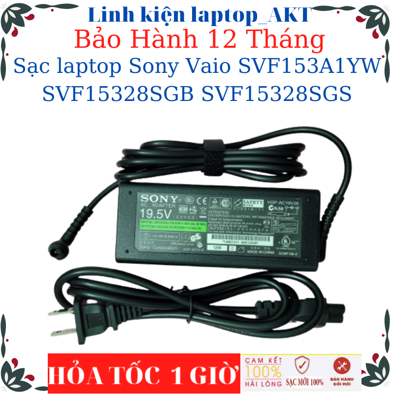 Sạc laptop sony vaio svf153a1yw svf15328sgb svf15328sgs- sạc 19.5v-4.7a-90w chân kim to