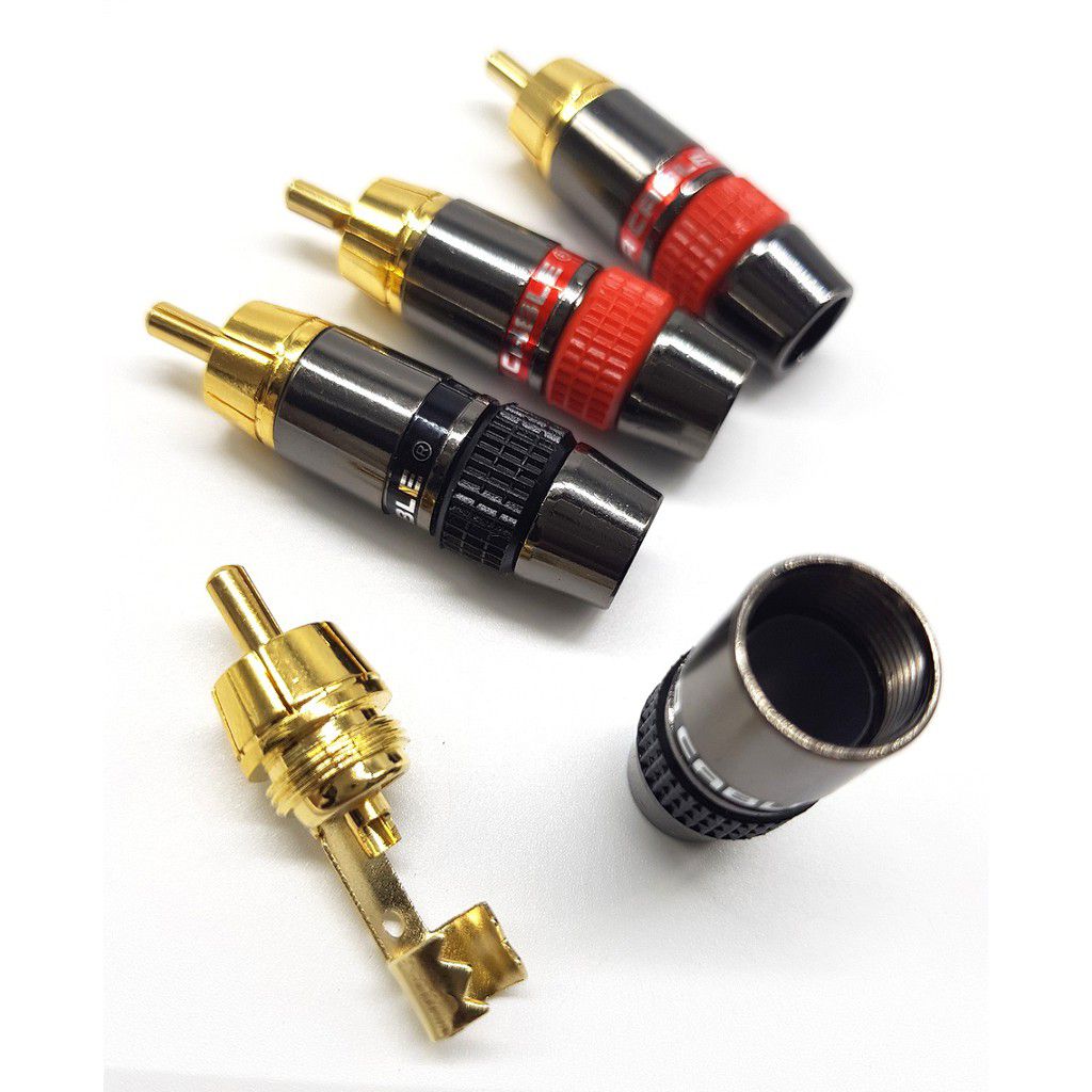 Bộ 2 Jack RCA Monster Jack AV bông sen hàn dây tín hiệu