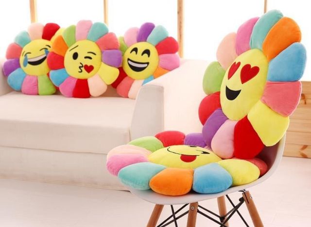 GỐI VẢI BÔNG HÌNH HOA MẶT TRỜI 36CM