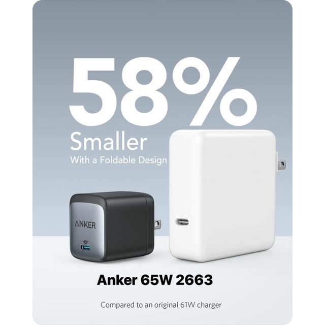 Củ sạc Anker 65W nano A2663 1 cổng type C