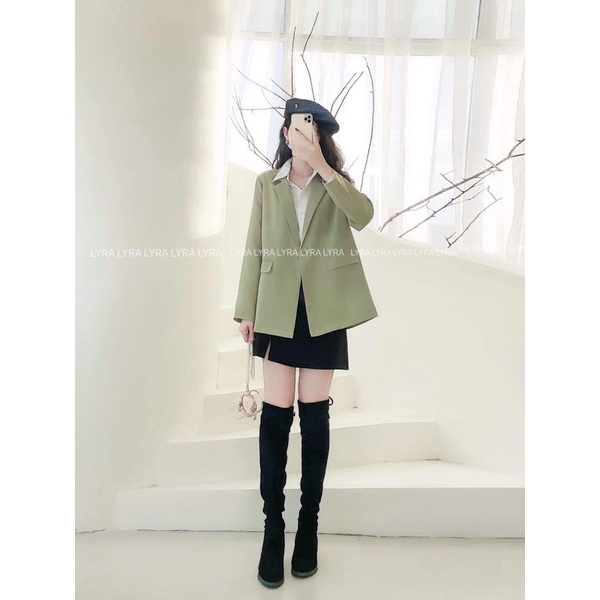 ÁO BLAZER MÀU XANH BƠ HOT HIT (hình thật shop chụp/sẵn)