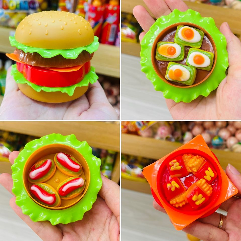 [FreeShip] [Giá hủy diệt] Kẹo Dẻo Hamburger 3 Tầng ⚡SIÊU KUTE⚡