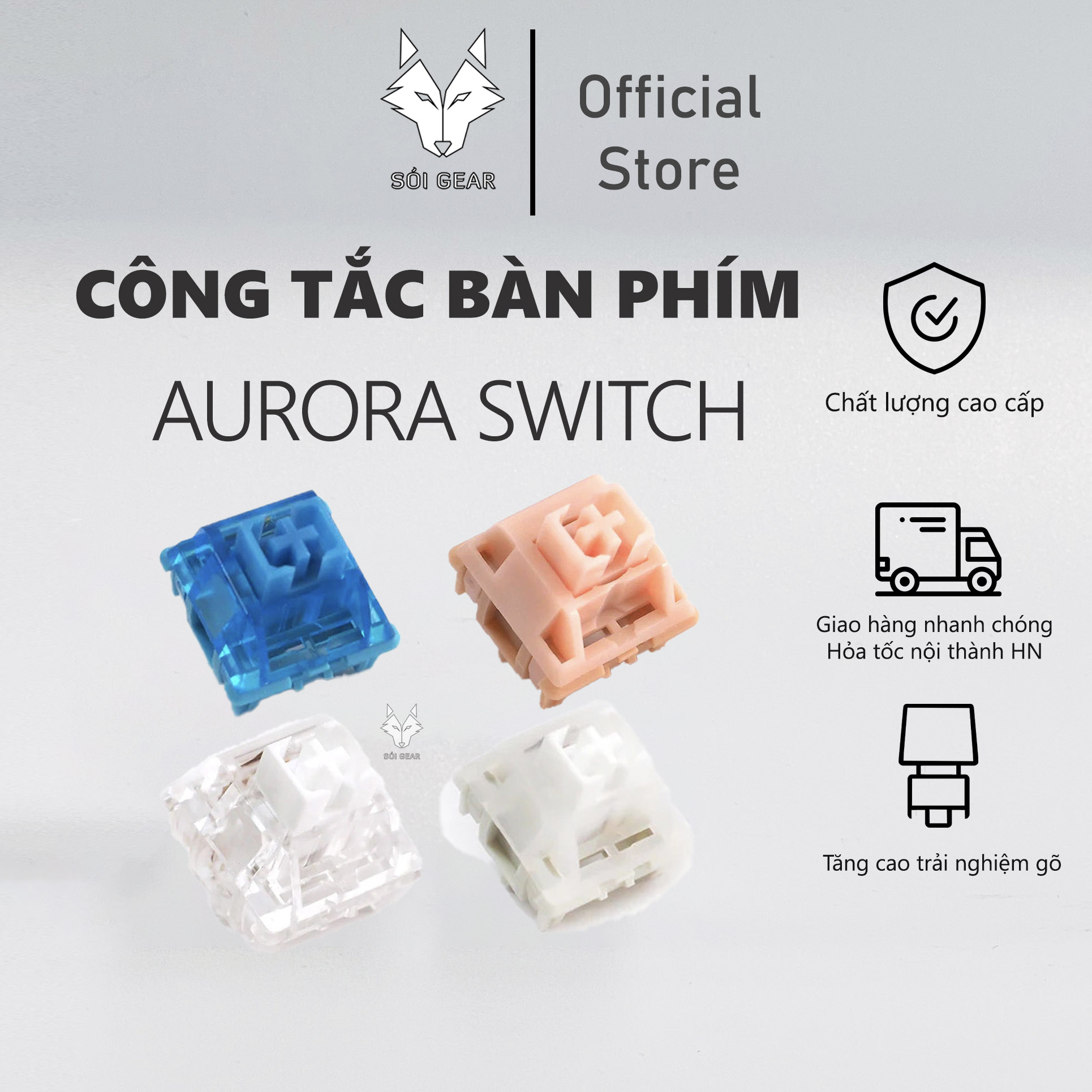 Công tắc bàn phím cơ Aurora | Switch Aurora | Wuque Studio Aurora Switch