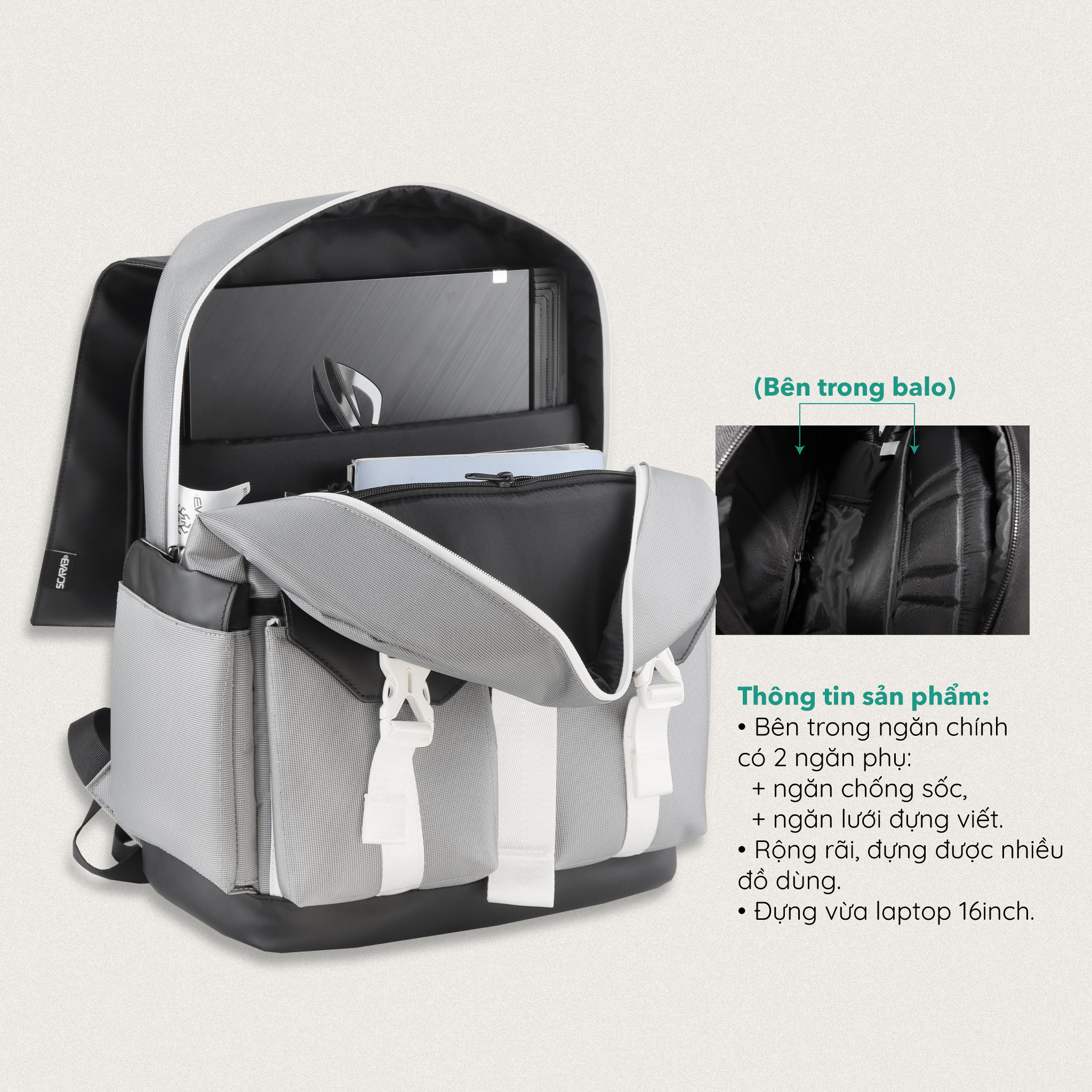 Balo Size Lớn SCARAB - STURDY Backpack Unisex