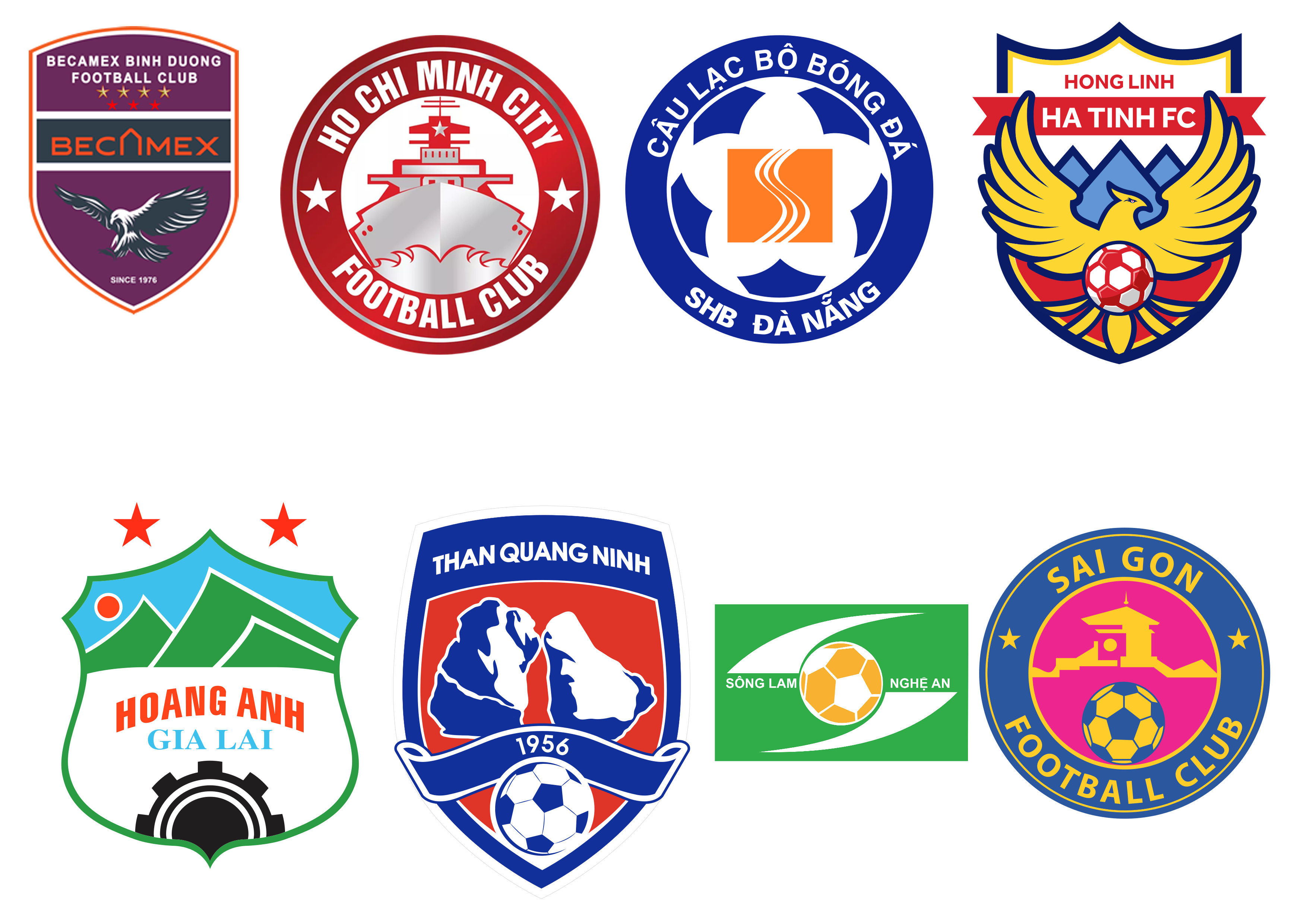 STICKER hình dán LOGO CLB V-LEAGUE, dán xe, dán laptop