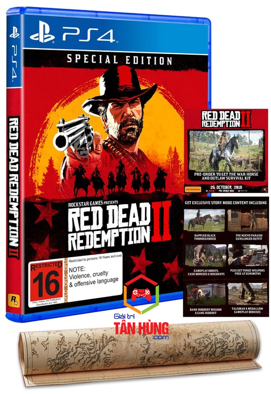 Đĩa Game Red Dead Redemption 2 Special Edition Ps4