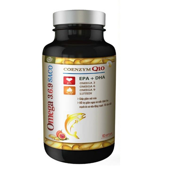 Viên Uống Dầu Cá Omega 369 - Giúp Bổ Sung Lutein,  Giúp Giảm Mỡ Máu, Giảm Nguy Cơ Mắc Bệnh Tim Mạch Do Xơ Vữa Động Mạch, Tốt Cho Mắt.