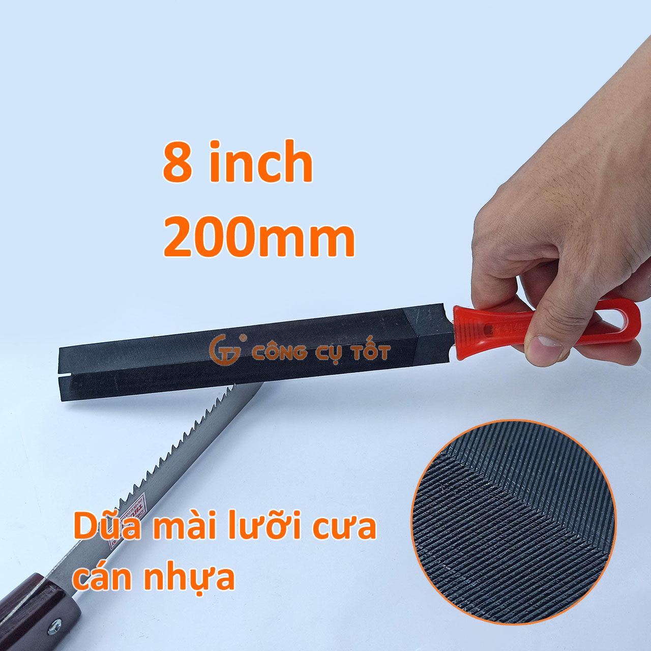 Dũa mài lưỡi cưa cán nhựa